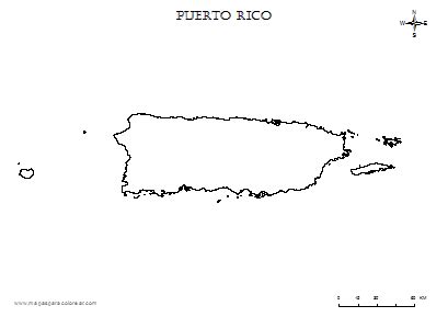 Mapas de Puerto Rico para colorear