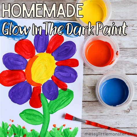 Homemade Glow in the Dark Paint Recipe - Messy Little Monster