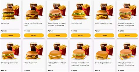 Mcdonald’s Burgers Menu Philippines (Latest Price)