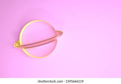 Yellow Planet Saturn Planetary Ring System Stock Illustration ...