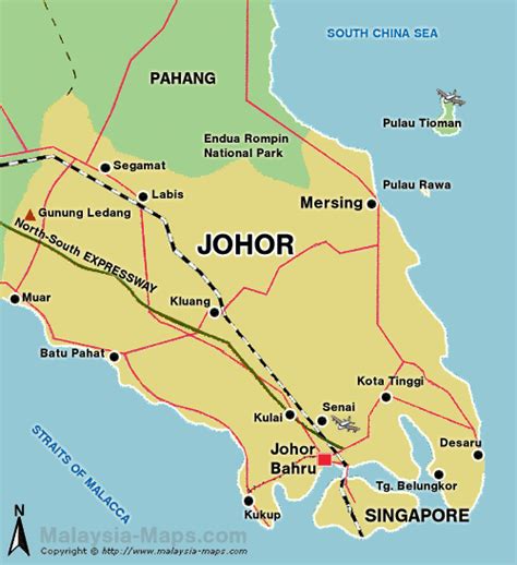 Malaysia Map Johor Bahru