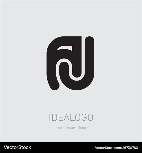 A and j initial logotype aj initial monogram logo Vector Image