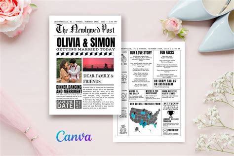 Newspaper Wedding Program Template (2588495)