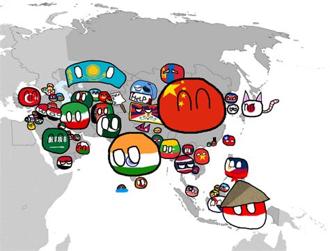 Map of Asia in Countryballs by alxpino on DeviantArt