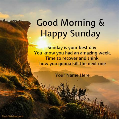 Good Morning Happy Sunday Image Wishes Quotes