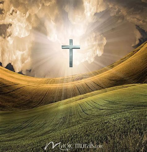 Light of the Cross - Christian Wallpaper by Magic Murals