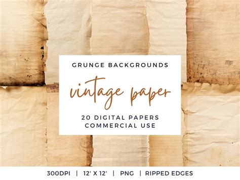 Old Paper With Ripped Edges Vintage Grunge Paper Textures Antique ...