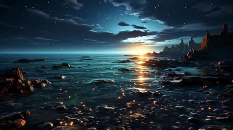 Premium AI Image | Sea of stars at night