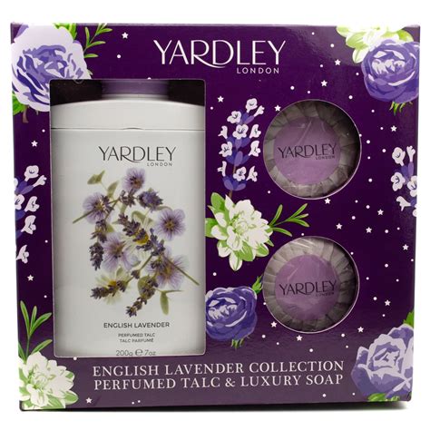 Yardley ENGLISH LAVENDER COLLECTION: Perfumed Talc 7oz, Luxury Soap 3.5 ...