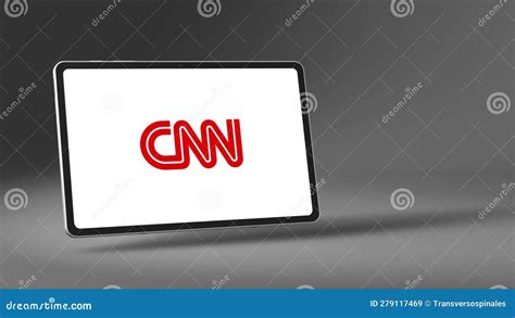 New York, USA - 1 May 2023: CNN Logo on Tablet Screen Animation ...