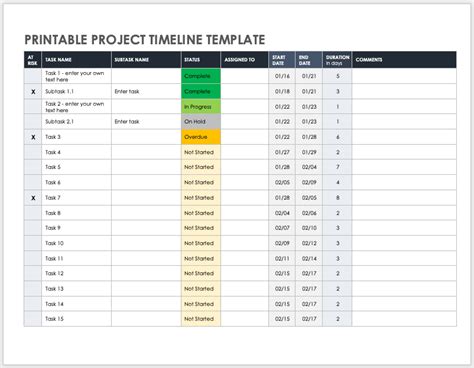 Free Word Project Timeline Templates | Smartsheet