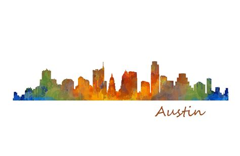 Austin Skyline Drawing