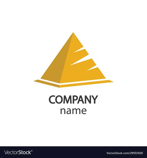 Pyramid logo icon Royalty Free Vector Image - VectorStock