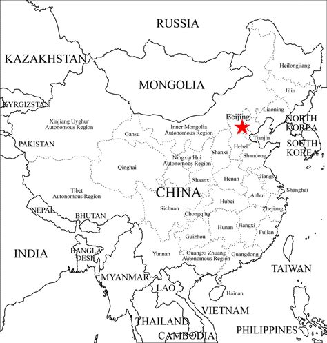 China Provinces Map (including Blank China Provinces Map) - China Mike