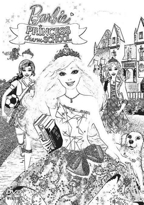 Barbie Princess Charm School Coloring Pages