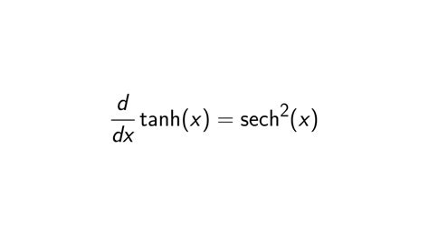 Find the derivative of Hyperbolic Tangent - [SOLVED]