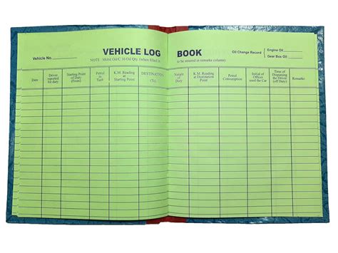 LRS Vehicle Log Book Short Size - Hard Bound - 21 x 17 cm - 40 Pages ...