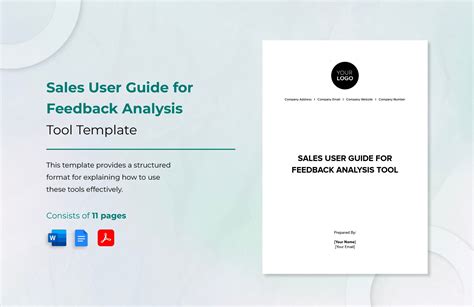 Sales User Guide for Feedback Analysis Tools Template in Word, PDF ...