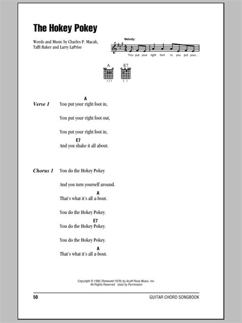 The Hokey Pokey Sheet Music | Richard Thompson | Lyrics & Chords