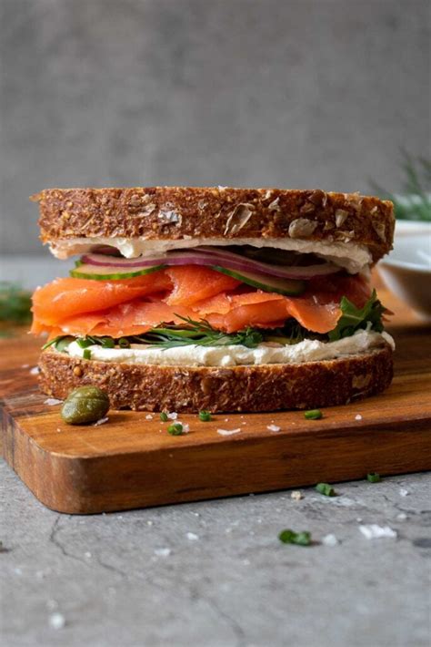 Smoked Salmon Sandwich - Stephanie Kay Nutrition