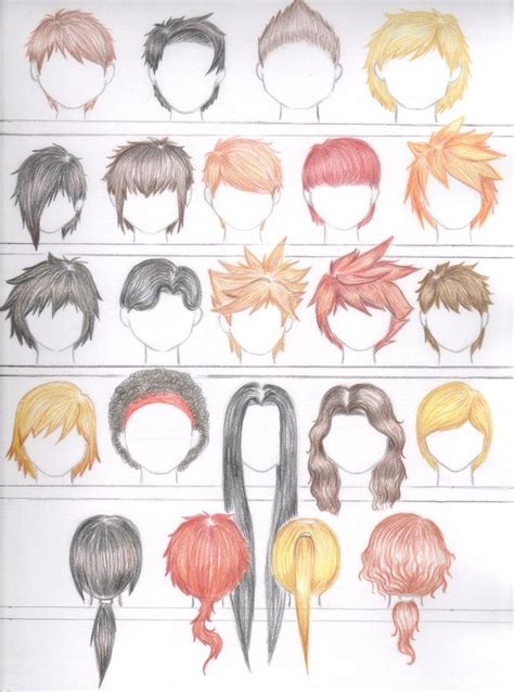 Natural Hair Color Hairstyles: Male Version | How to draw hair, Natural ...