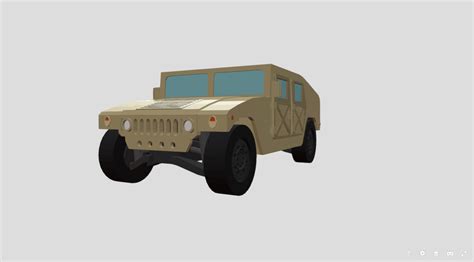 ArtStation - Low Poly Military Desert Camo Humvee | Resources