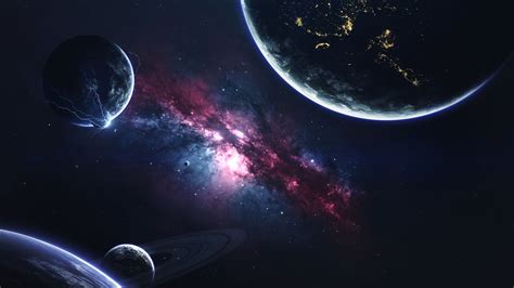 Space Stars And Planets Wallpaper