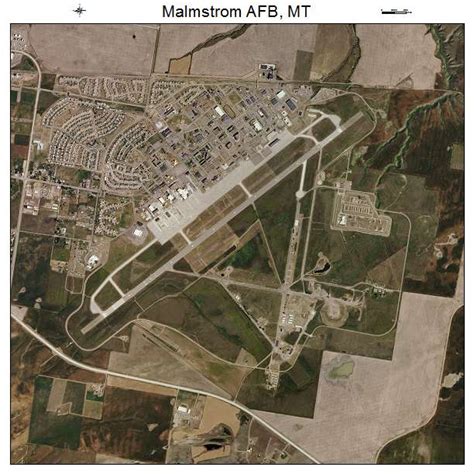 Aerial Photography Map of Malmstrom AFB, MT Montana