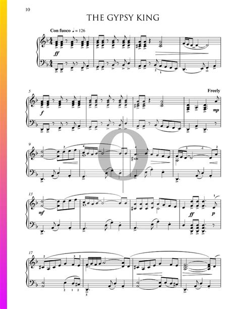 The Gypsy King (Pam Wedgwood) Piano Sheet Music - OKTAV