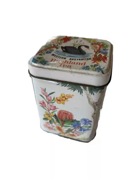 AUSTRALIAN BUSHLAND TEA Vintage Tea Tin/Caddy With Contents Australian ...