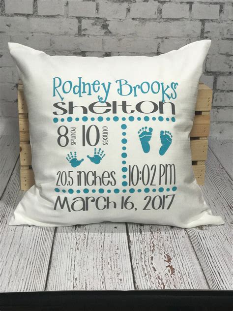 Birth Stats Pillow Personalized Pillow Keepsake Pillow | Etsy