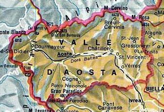 Map of Aosta Valley