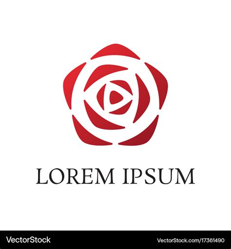 Rose logo Royalty Free Vector Image - VectorStock