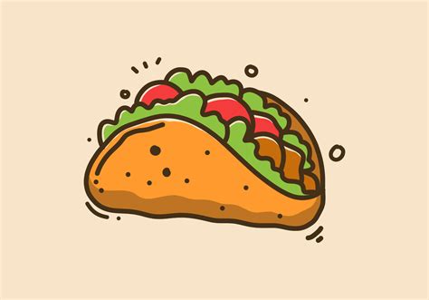 Hand drawing design of mexican food tacos 22601757 Vector Art at Vecteezy