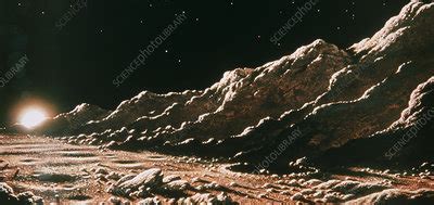 Artist's impression of a sunrise on Mercury - Stock Image - R320/0005 ...