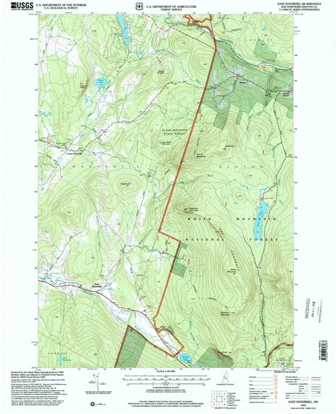 East Haverhill, New Hampshire 1995 (2000) USGS Old Topo Map Reprint 7x7 ...