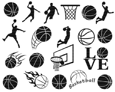 Basketball Clipart Vector Basketball SVG Basketball Cut Files For ...