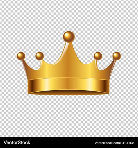 Golden crown Royalty Free Vector Image - VectorStock