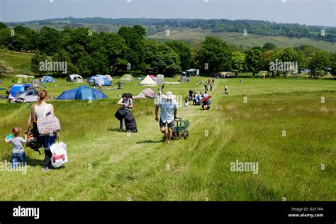 Ashdown Forest East Sussex UK - People camping at Pippingford Park in ...