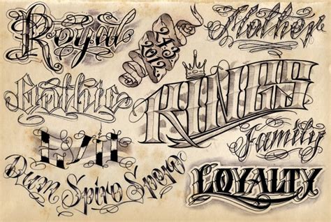 Letter Fonts Tattoo | Template Business