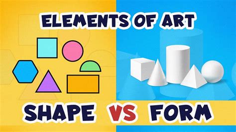 Elements of Art: Shape vs Form || Different between shape and form ...