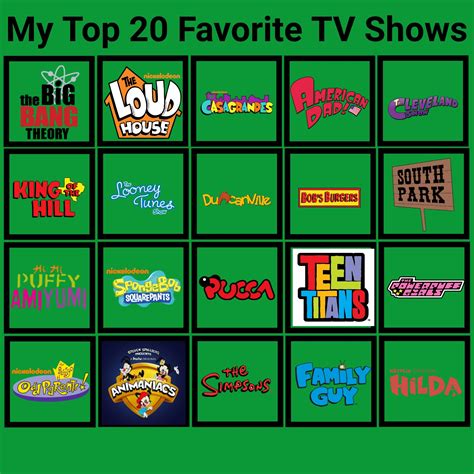 My Top 20 Favorite TV Shows by Ptbf2002 on DeviantArt