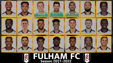 Fulham FC Squad Official 2021-2022 - YouTube