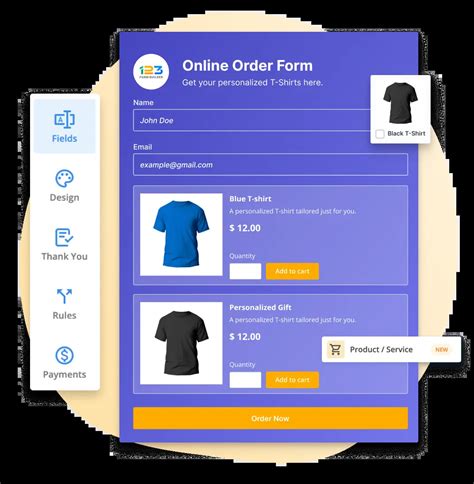 Free Online Order Form Creator | 123FormBuilder