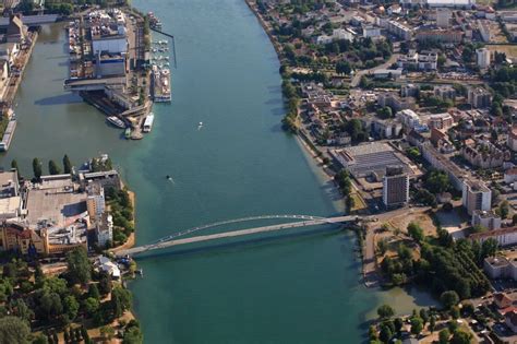 Weil am Rhein from above - View of the triangle Germany - Switzerland ...