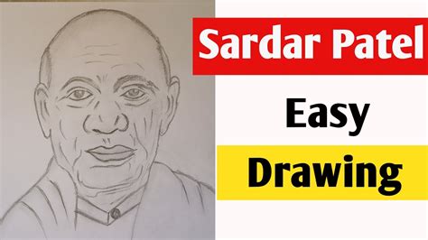 Sardar Vallabhbhai Patel Easy drawing | Sardar patel pencil sketch step ...