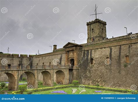 Montjuic castle stock image. Image of barcelona, historic - 15098993