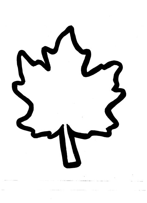 Autumn Leaf Outline - Free Printable Templates