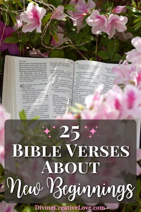 25 Bible Verses About New Beginnings | Divine Creative Love