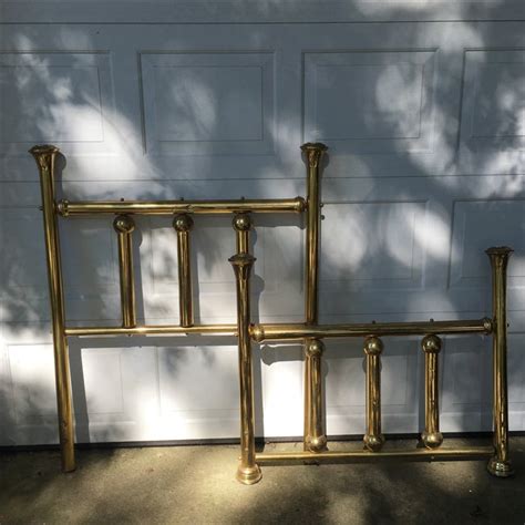 Vintage Twin Brass Headboard & Footboard | Chairish